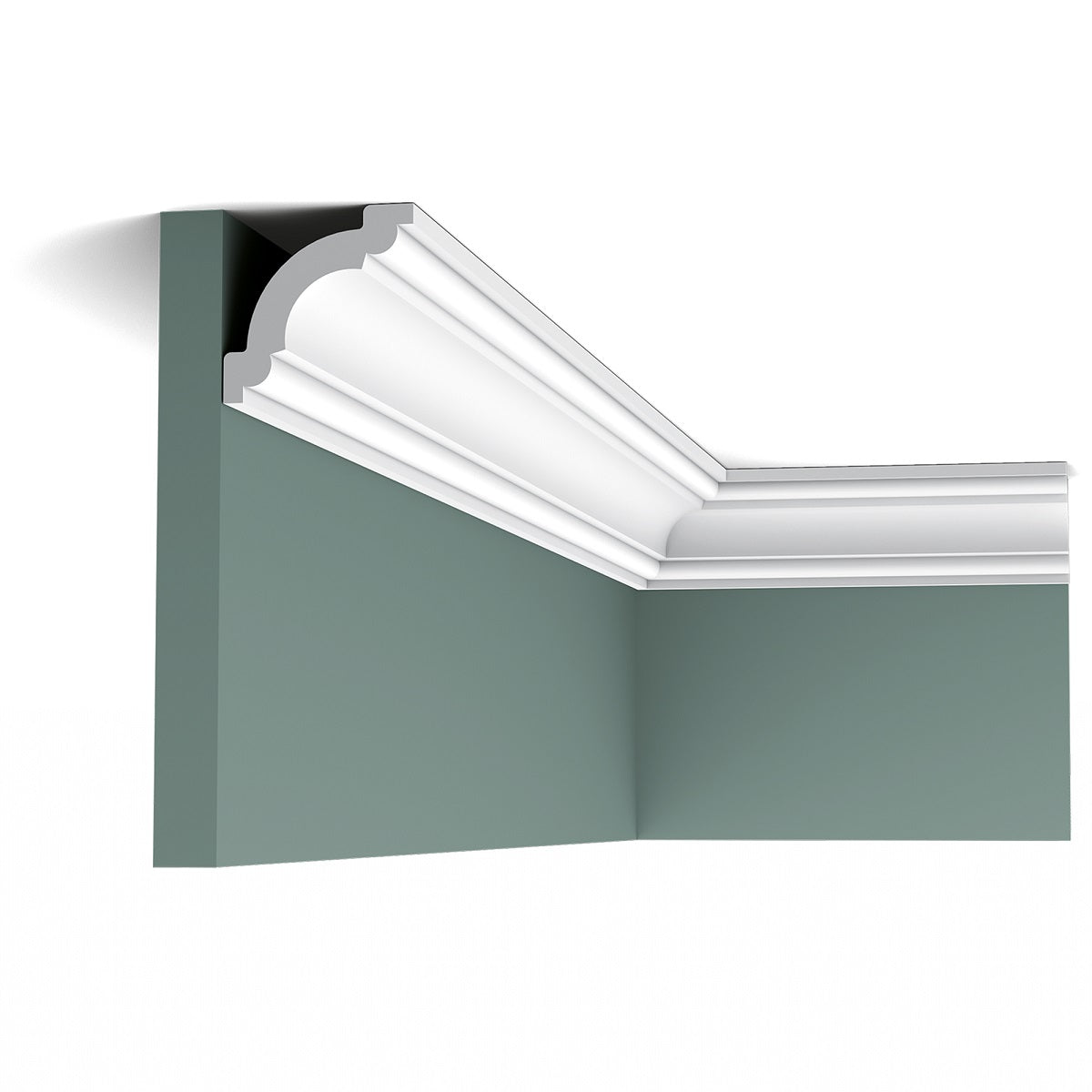 Small, Plain Coving, Swans Neck, Lightweight Coving CX124.