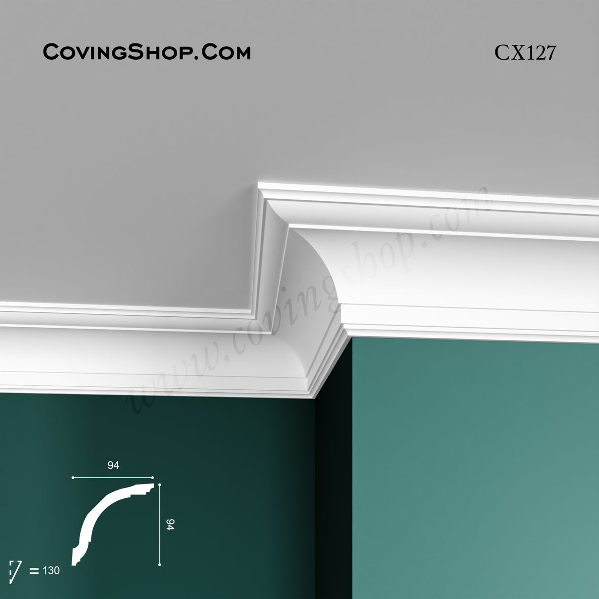 CX127 PU Coving 94mm x 94mm x 2m