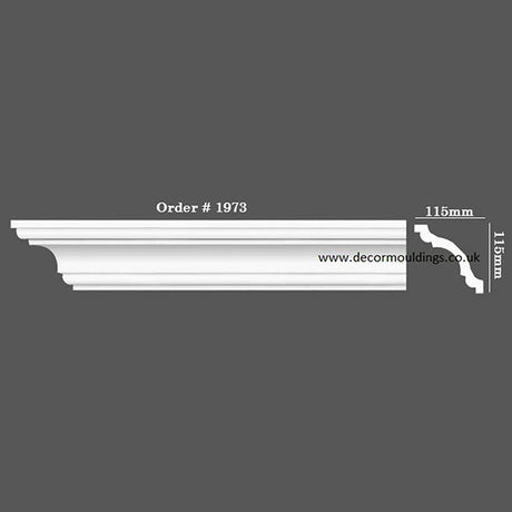 DM1973 170mm Victorian Plaster Coving (ceiling 115mm x 115mm wall)