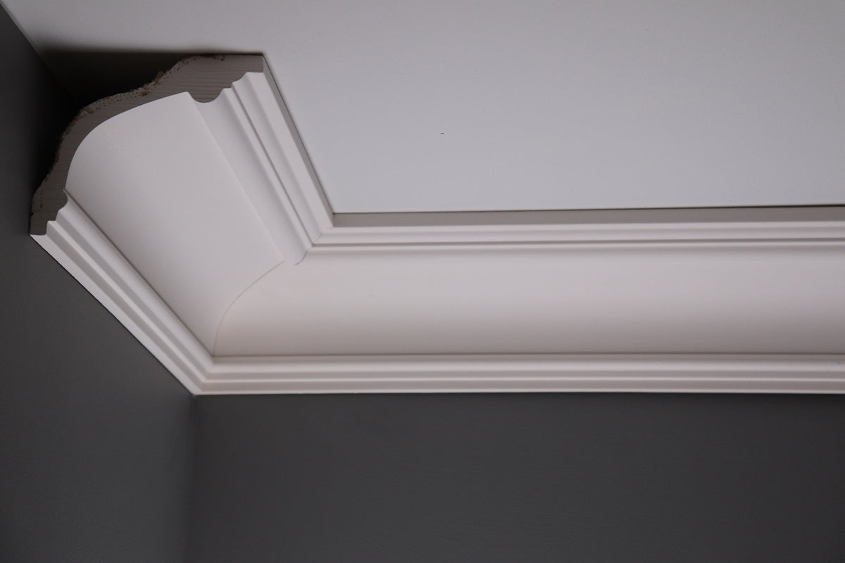 DM1969 Swan Neck Coving, Victorian cornice (Ceiling 145mm x 110mm Wall)