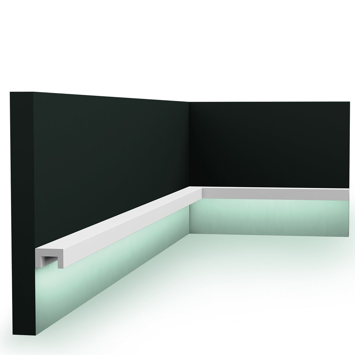 Small, Geometric, Plain Coving, U-Shaped, LED Lighting, Lightweight Coving CX190.