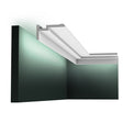 Medium-sized, Plain Coving, Modern, U-Stepped, LED Lighting, Lightweight Coving CX197. 