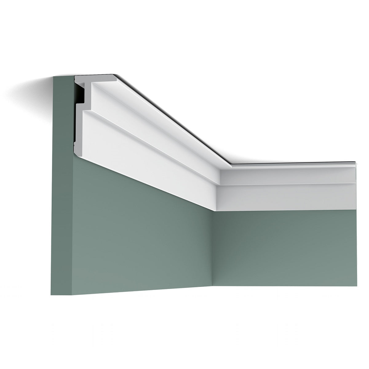 Medium-sized, Plain Coving, Modern, U-Stepped, Lightweight Coving CX197. 