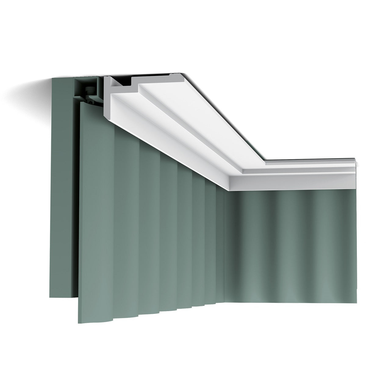 Medium-sized, Plain Coving, Modern, U-Stepped, Lightweight Coving CX197. 