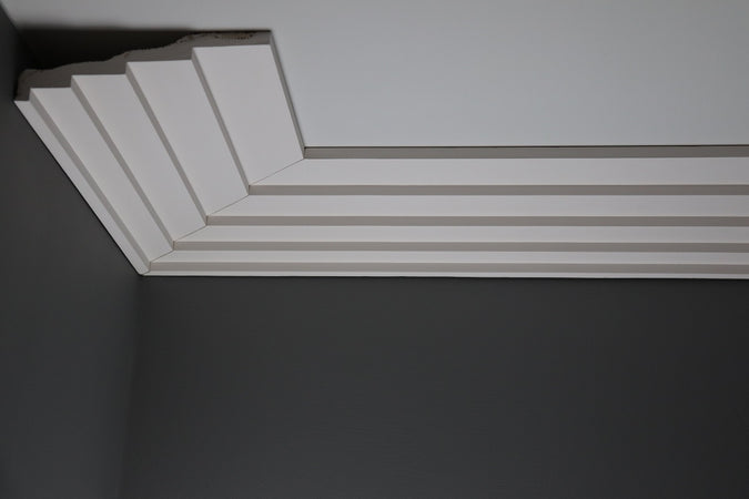 DM1926 Stepped Ceiling Coving Art Deco (Ceiling 205mm x 60mm Wall ...